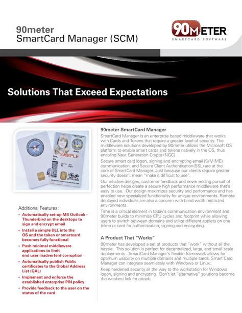 90 meter smart card manager firefox|90meter, Inc..